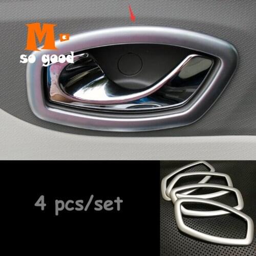 Matte For Renault Captur 2013 2014 2015 2016 inner door built handle bowl frame lamp sticker cover trim Car Styling Accessories