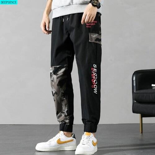 2021 New Summer Splicing Men Large Size Casual Pants Camouflage Men Nine-Point Pants Men Trousers M-8Xl Sports Pants Men