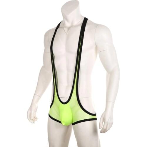 Mens Strap Underwear Mankini Male Sexy Thong Men Leotard Bandage Lingerie Thongs Bodysuit Stage Perform Man Body Costume