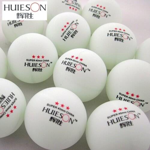 HUIESON 100pcs Exclusive 3 Star Table Tennis Balls 40mm+2.9g Ping Pong Ball White Yellow for School Club Table Tennis Training