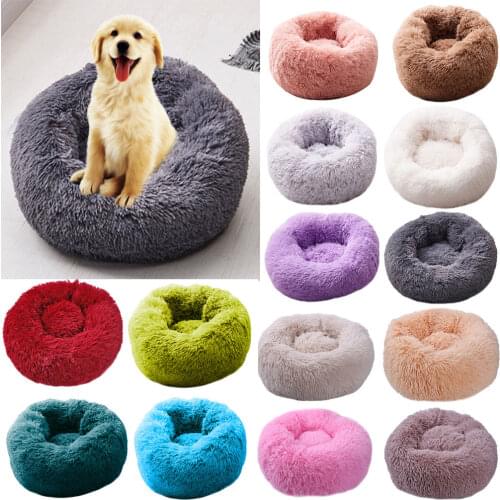 Super Soft Dog Bed Long Plush Round Small Beds Portable Comfortable and Warm Sleeping Bag Soft Puppy Kennel House