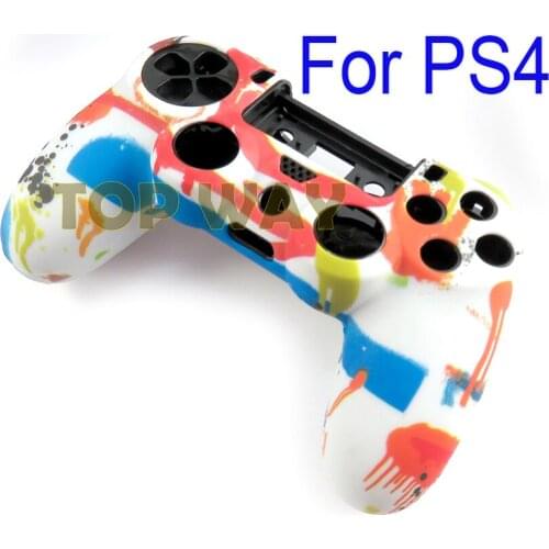 Soft Silicone Gel Rubber Case Cover For SONY Playstation PS4 Controller Skin Protection Case For PS4 Pro Slim Gamepad Controle