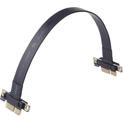 NEW Add On Card PCIE Riser PCI E Express PCI-E 1X to 1X Riser Card Extender Ribbon Converter Adapter Extension Cable 24CM for PC