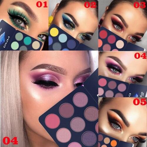 9 Colors Nude Shining Glitter Eyeshadow Palette Waterproof Smoky Eye Shadow Pallete Matt Powder Cosmetics Makeup Tools