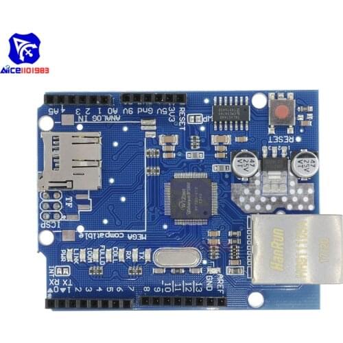 Diymore Ethernet Shield W5100 USB Type-B Port TF Card Slot Development Board for Arduino R3 Mega 2560 1280 A057