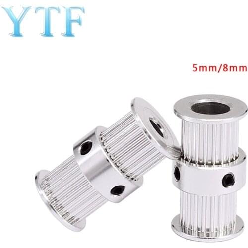 GT2 Timing Pulley 20tooth 5mm Synchronous Double Round-Headed Wheel Gear 20 teeth For Belt 3D Printer Parts 2GT Screw Part