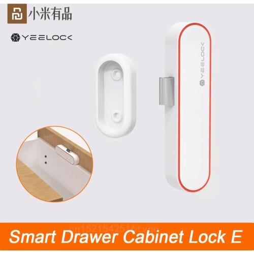 Xiaomi YEELOCK Smart Drawer Cabinet Lock E Keyless Bluetooth APP Unlock Anti-Theft Child Safety File Security Drawer Switch