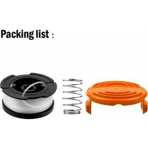 Replacement String Strimmer Orange Cover Cap+Spool Line+Spring Kit For Black & Decker Lawn Mower Trimmer Grass Cutter Repair