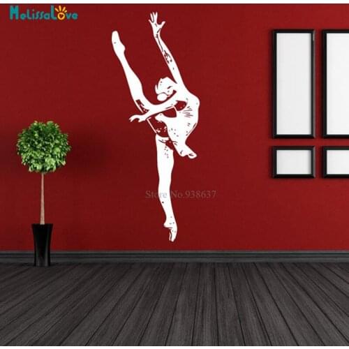 Dancing In The Wind Ballet Wall Decals Ballerina Home Décor Girls Room Cute Poster Self-adhesive Beautiful Unique Gift BB312