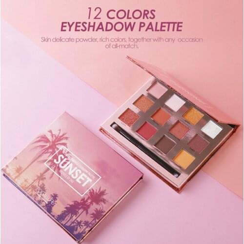 FOCALLURE 12 Color Eyeshadow Palette Matte Shimmer Glitter Pigmented Makeup Waterproof Diamond Eye Shadow Cosmetic