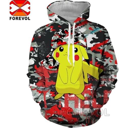 Costume Play Pocket anime monsters tops hoodie 3d print hip hop punk harajuku oversized hoodies for Men Women out coat Sweatwear