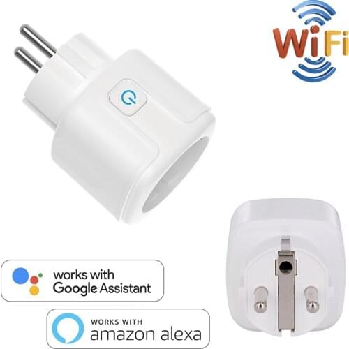 Smart Life Home WiFi Switch Socket Plug EU Type E Wireless Extender Remote Outlet Adaptor Automation Alexa Google Compatible
