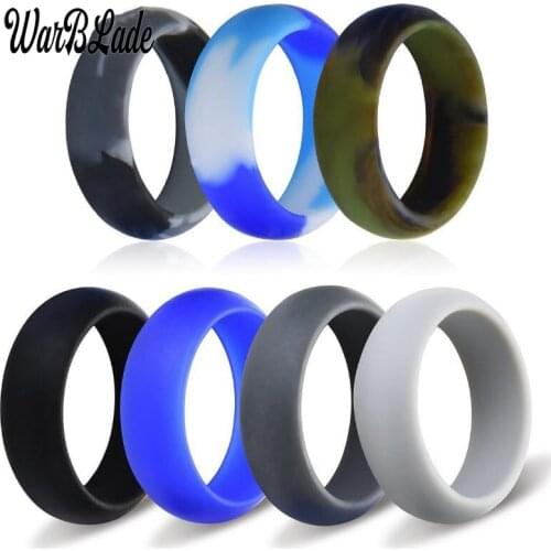 WBL New 8mm Food Grade FDA Silicone Ring Hypoallergenic Crossfit Flexible Punk Rubber Finger Bands For Men Women Wedding Rings