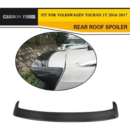 Carbon Fiber Rear Roof Spoiler Lip Trunk Wings for VW Touran 2016 2017 Trunk Spoiler FRP Unpainted