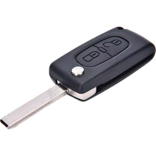 Replacement 2 Button Remote Flip Folding Key Fob Case Shell Blade For PEUGEOT 307 308 107 207 407