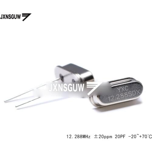 10PCS straight Insert passive crystal oscillator/HC-49US 12.288MHz 20ppm 20PF X49SD12288MSD2SC