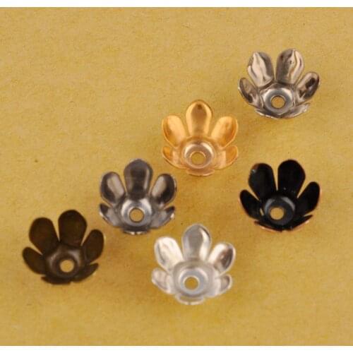 1000Pcs 10.5x6mm Bead Caps For Jewelry Making Flower Bead Caps Findings DIY Bracelet Earrings Supplies Wholesale