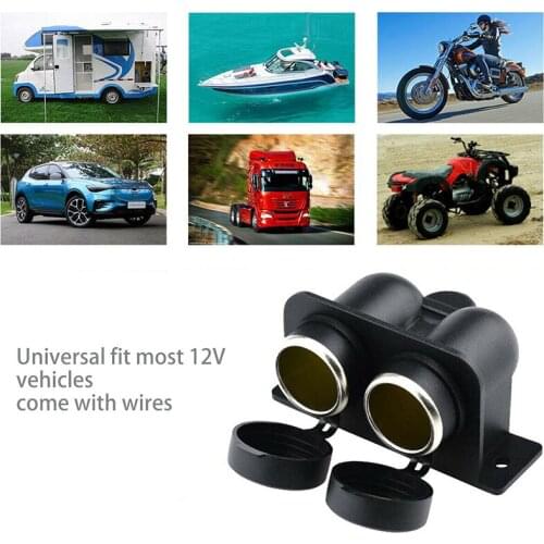 12-24V Waterproof Motorcycle Car Dual Cigarette Lighter Socket Socket Power Outlet for 12V Car Motorcycle Dual Cigarette Lighter