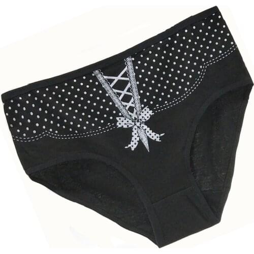 4pcs/lot plus size briefs women print mid waist panties women cotton for girls underwear panty 2xl 3xl 4xl