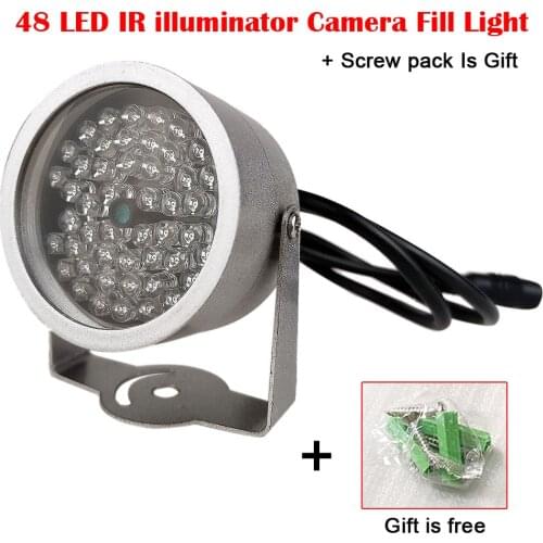 48 LED IR Illuminator Light Infrared Led Lamp 850nm Metal Waterproof Night Vision Lighting For CCTV Camera Fill Light With Screw