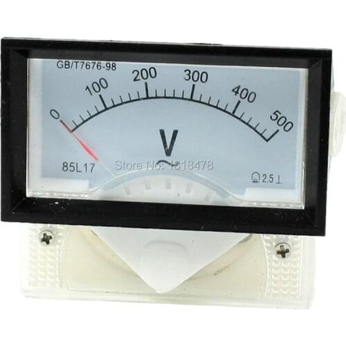 85L17 AC 0-500V 150V 250V 300V 450V Rectangle Analog Volt Voltage Panel Meter 70*40mm