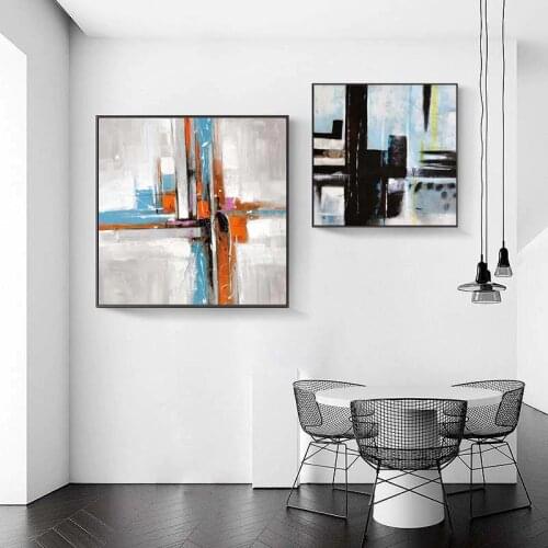 Abstract Geometry Colorful Graffiti Canvas Poster Oil Painting Prints Wall Art Pictures for Living Room Fashion Home Decor