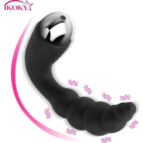 IKOKY Anal Beads Anal Vibrator Clitoris Stimulator Butt Plug Prostate Massager Sex Toys for Women&Men 10 Speed Anal Vibrator