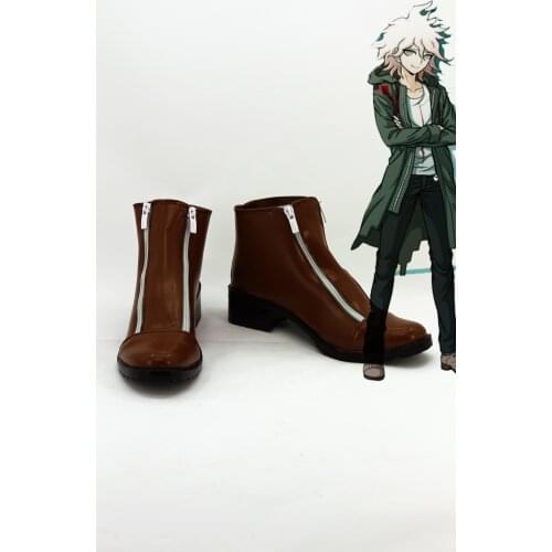 Anime Super Danganronpa 2 Nagito Komaeda Cosplay Shoes Boots Halloween Costumes EU Size