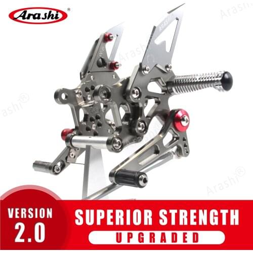 Arashi For APRILIA RSV4 R / FACTORY 2009 - 2012 CNC Adjustable Footrests Foot Pegs Rider Rearset RSV 4R 2010 2011 09 10 11 12