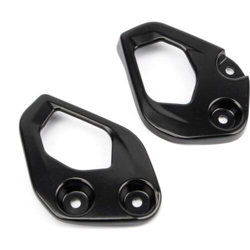 Black/Chrome Motorcycle Foot Pegs Heel Plates Guard Protector for BMW R1200GS LC 2014-2017 for R1200GS Adv 2014-2017