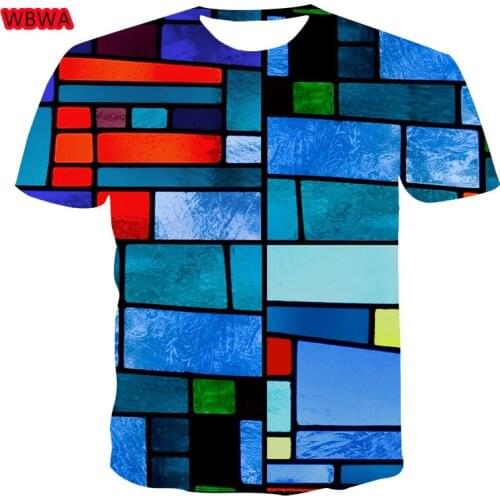 WBWA brand 2021 T-shirt summer leisure new 3D printed short-sleeved mens T-shirt fashion top street clothing