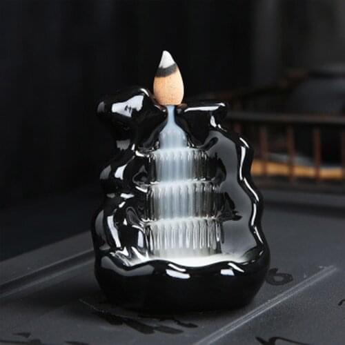 Tower Ceramic 8 Styles Incense Burners Fragrance Holder Backflow Censer Aromatherapy Smoke Reflux Incense Stick Incense Censer