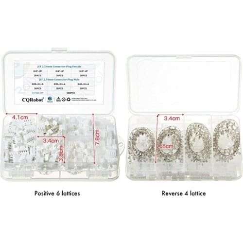 480 Pieces 2.54mm JST-XHR JST Connector Kit. 2.54mm Pitch Female Pin Header, JST XH - 5/6/7 Pin Housing Adapter Connector