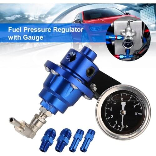 LEEPEE Vehicle Refitting fuel Supercharger Universal with Gauge Kit Car Accessories Adjustable Fuel Pressure Regulator