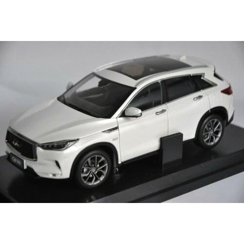 1:18 Diecast Model for Nissan Infiniti QX50 2018 White SUV Alloy Toy Car Miniature Collection Gifts Hot Selling QX EX25