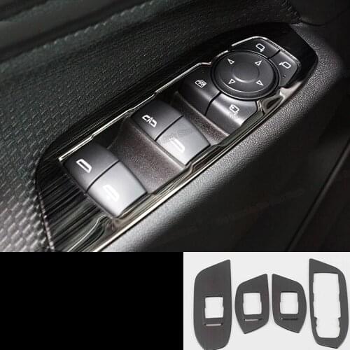 Lsrtw2017 Stainless Steel Car Window Lifter Frame Trims for Chevrolet Equinox 2017 2018 2019 2020 Accessories Parts Kit Auto