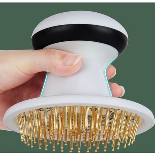 1pc Double Far Infrared Heating Light Electric Head Massager Gold Needle Scalp Vibration Massage Relieve Stress Insomnia Claw