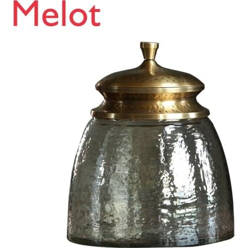 Copper Glass Jar Sample Room Decoration Decorations Storage Coffee Bean Storage Jar