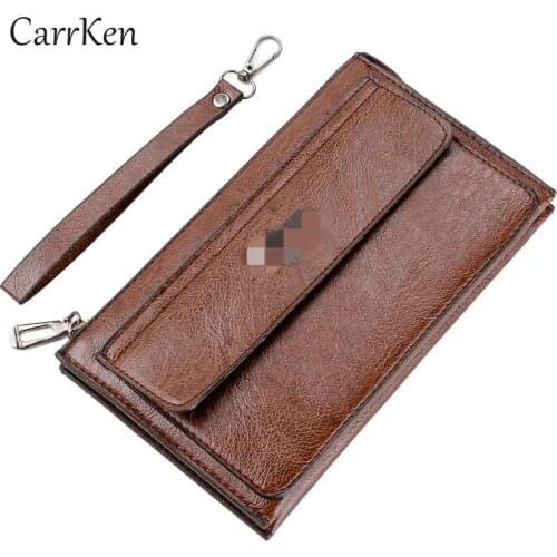 Men Wallets Luxury Brand Purse Long Money Bag Leather Mans Clutch Carteira Masculina Uomo 2021 Male Phone Card Holder Hombre