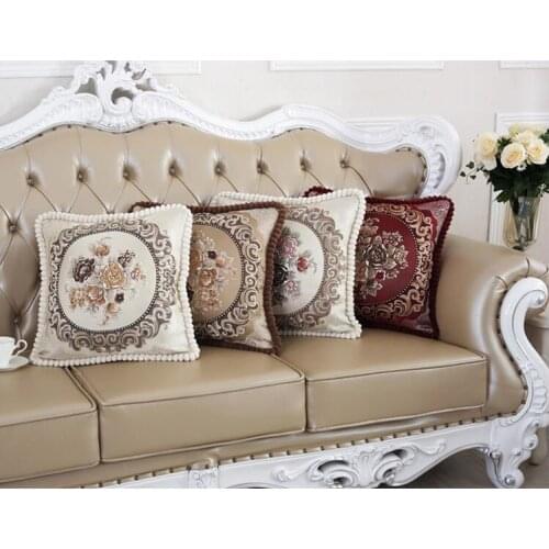 Cushion Covers Classic Europe Style High Quality Throw Pillow Case Elegant Floral Sofa Car Decorative Cushion Case Home Textile