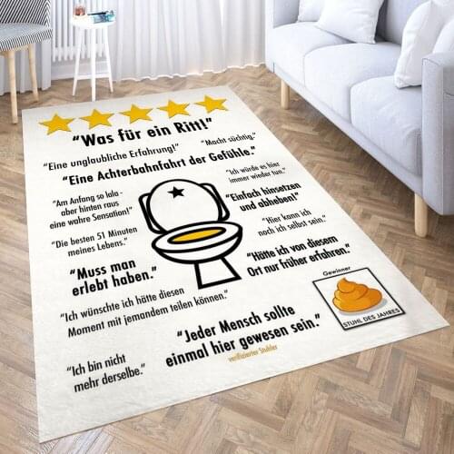 German Toilet Reviews Carpet for Living Room 3D Anime Cartoon Rug Gamer Teen Room Bedside Lounge Rug Kids Children Floor Mats
