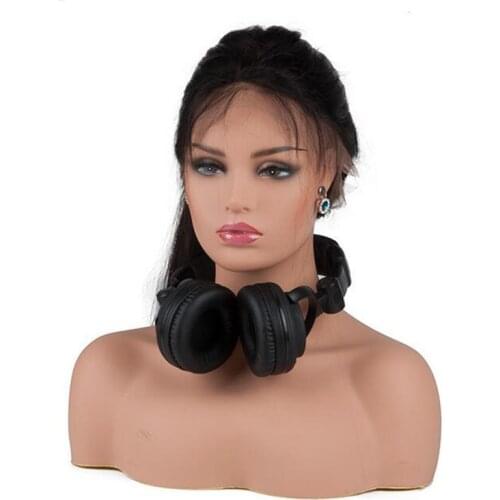 New 1PC Realistic Mannequin Head PVC Hat Glasses Diamond Necklace Display Mold Stand Wig Mannequin Head Female