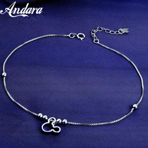 New 2018 Jewelry 925 Silver Anklet Woman Miki Pendant Silver Anklet Summer Style