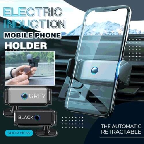 New Car Smart Electric Locking Mobile Phone Support Holder For iPhone Xiaomi Air Vent Clip Stand Auto Induction Mount Bracket
