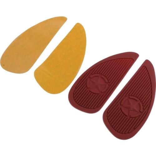 Pair Brown Rubber Fuel Tanks Traction Pads for Honda Motorcycle Motorcross