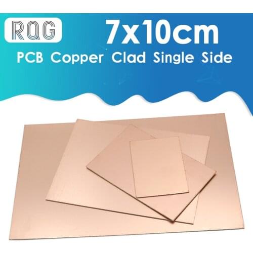 PCB Copper Clad Laminate One Single Side Plate CCL 7x10 10x15 10x20 20x30 Bakelite Universal Board Practice DIY Kit