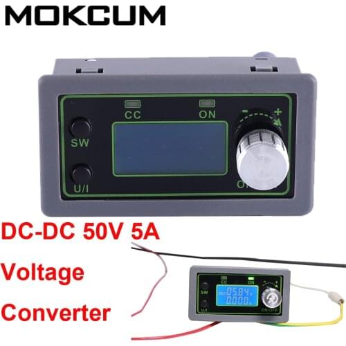 DC-DC 50V 5A Adjustable Automatic Buck Power Supply Module CCCV Step DOWN Voltage Converter LCD Display Voltage Monitor
