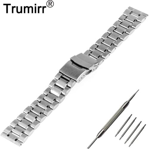 20mm 22mm 24mm Stainless Steel Watch Band Safety Buckle Watchband for Diesel Wrist Belt Bracelet Black Rose Gold Silver + Tool