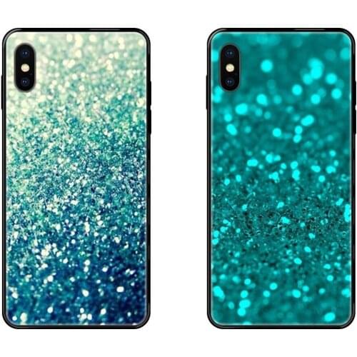 Lightest For Huawei Honor 20 20I 20S 10 10I 6A 7A 7X 8C 8X 9 9A 9I 9X Lite Pro Teal Blue Glitter Print Heart Strip Dot Black