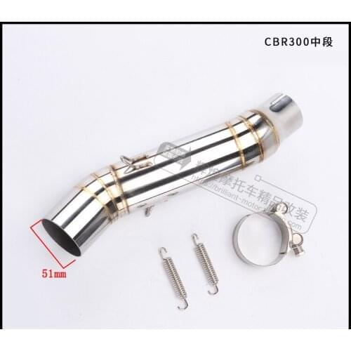 Motorcycle Exhaust middle pipe Connect Pipe Muffler Escap link pipe section adapter pipe for HONDA CBR300 CBR400 CBR 300 400